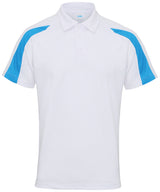 Contrast cool polo — Arctic White/Sapphire Blue