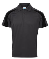Contrast cool polo — Charcoal/Jet Black