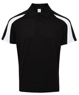 Contrast cool polo — Jet Black/Arctic White