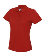 Women's cool polo — Fire Red