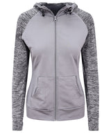 Women's cool contrast zoodie — Grey/Grey Melange