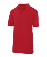 Kids cool polo — Fire Red