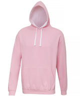Varsity hoodie — Baby Pink/Arctic White