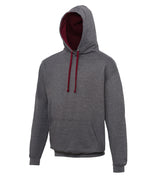 Varsity hoodie — Charcoal/Burgundy