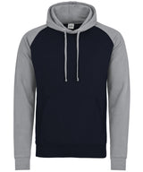 Baseball hoodie — Oxford Navy/Heather Grey