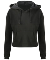 Women's cropped hoodie — Jet Black
