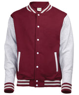 Varsity jacket — Burgundy/Heather Grey*