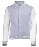 Varsity jacket — Heather Grey/White