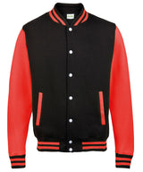 Varsity jacket — Jet Black/Fire Red*