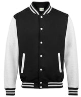 Varsity jacket — Jet Black/Heather Grey