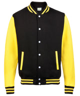 Varsity jacket — Jet Black/Sun Yellow*