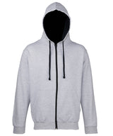 Varsity zoodie — Heather Grey/French Navy