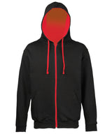 Varsity zoodie — Jet Black/Fire Red