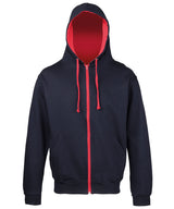 Varsity zoodie — New French Navy/Fire Red