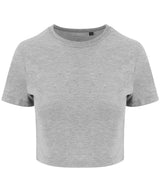 Women's triblend cropped T — Heather Grey