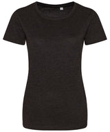 Women's triblend T — Heather Black