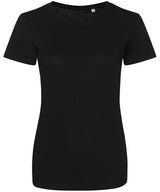 Women's triblend T — Solid Black*