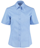 Business blouse short-sleeved (tailored fit) — Light Blue*