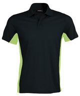 Flags short sleeve bi-colour polo shirt — Black/Lime