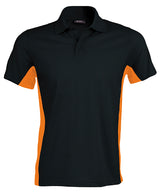 Flags short sleeve bi-colour polo shirt — Black/Orange