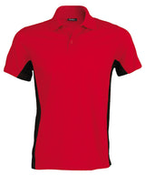 Flags short sleeve bi-colour polo shirt — Red/Black