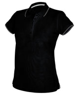 Women's short sleeve polo shirt — Black