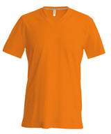 Men's short-sleeved V-neck T-shirt — Orange