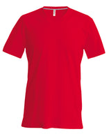 Men's short-sleeved V-neck T-shirt — Red