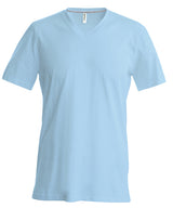 Men's short-sleeved V-neck T-shirt — Sky Blue