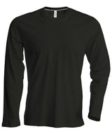 Men's long-sleeved crew neck T-shirt — Black