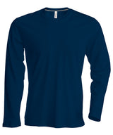 Men's long-sleeved crew neck T-shirt — Navy
