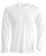Men's long-sleeved crew neck T-shirt — White
