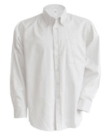 Men's long-sleeved Oxford shirt — White