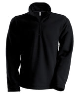 Enzo zip neck microfleece jacket — Black*