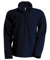 Enzo zip neck microfleece jacket — Navy*
