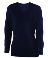 Ladies' V-neck jumper — Navy