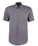 Corporate Oxford shirt short-sleeved (classic fit) — Charcoal