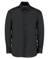 Tailored business shirt long-sleeved (tailored fit) — Black