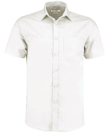 Poplin shirt short-sleeved (tailored fit) — White*