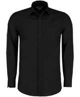 Poplin shirt long-sleeved (tailored fit) — Black*