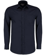 Poplin shirt long-sleeved (tailored fit) — Dark Navy