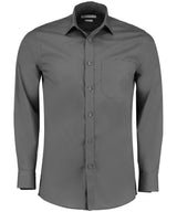 Poplin shirt long-sleeved (tailored fit) — Graphite