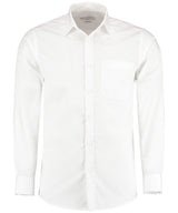 Poplin shirt long-sleeved (tailored fit) — White*