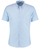 Slim fit workwear Oxford shirt short sleeve — Light Blue