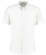 Slim fit workwear Oxford shirt short sleeve — White