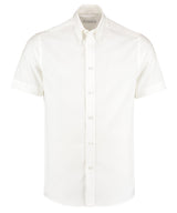 Premium Oxford shirt short-sleeved (tailored fit) — White*