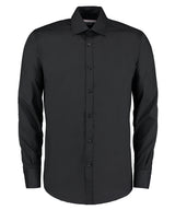 Business shirt long-sleeved (slim fit) — Black