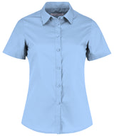 Women's poplin shirt short sleeve — Light Blue