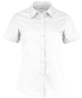Women's poplin shirt short sleeve — White