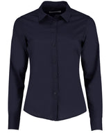 Women's poplin shirt long sleeve — Dark Navy